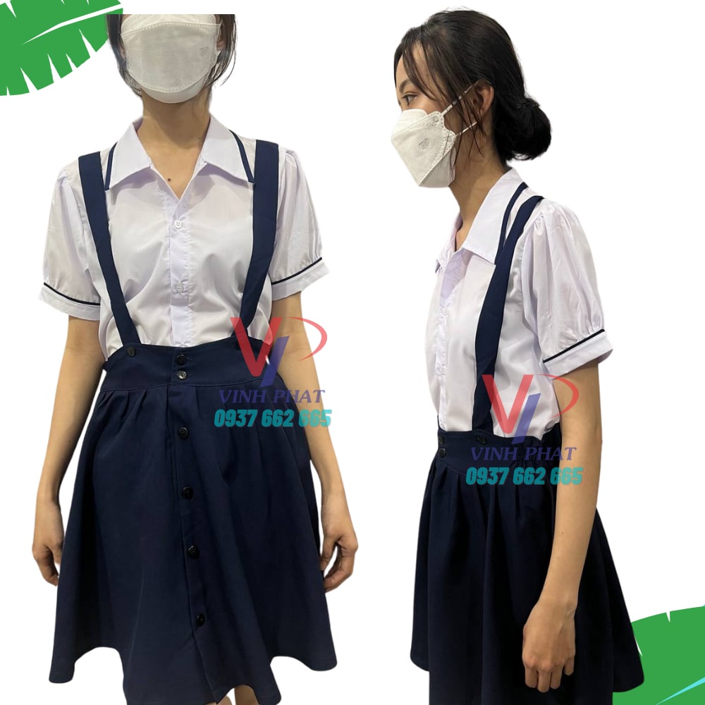Mua Váy đầm liền-Đồng phục học sinh cấp 1 tiểu học 14-27 kg - 6 (20-23kg)  tại Bách Hóa Thảo Mộc Minh Tâm | Tiki